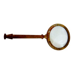 Antique Henry Hugghs 1941 Brass Magnifying Lens by Antikcart