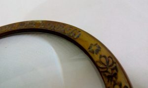 Antique Henry Hugghs 1941 Brass Magnifying Lens by Antikcart