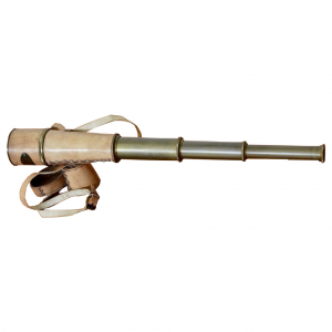 Antique High Range Brass Telescope With Leather Cover antikcart