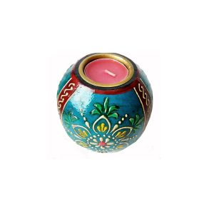 Antikcart Special Meenakari Handcrafted Tea Light Holder by Antikcart