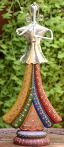 Chorus Metal Handicraft Classic Female Musician Band Figurines by Antikcart skirt