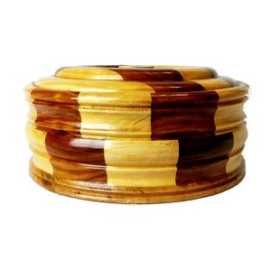 Handicraft Mixed Wood Chapati Box by Antikcart