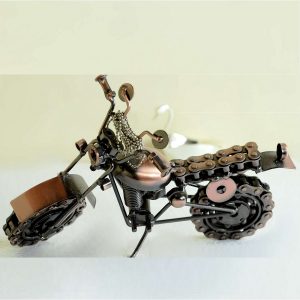 Handicraft Retro Metal Motor Bike Model Table Curios by Antikcart pic1