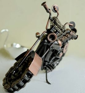 Handicraft Retro Metal Motor Bike Model Table Curios by Antikcart pic1