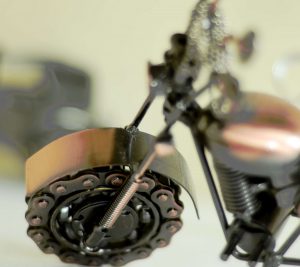 Handicraft Retro Metal Motor Bike Model Table Curios by Antikcart pic1