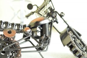 Handicraft Retro Metal Motor Bike Model Table Curios by Antikcart pic1