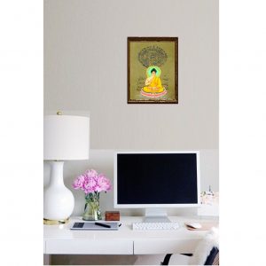 Lord Budha Stamp Paper Paintings Collection by Antikcart Framed View
