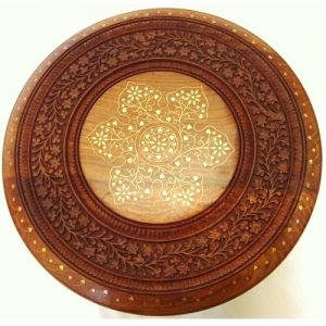 Passion-Handcarved-sheeshamwood-End-Table-Brass-InlayWork-Antikcart