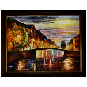 Reflections - Knife Art Oil Canvas Painting by Antikcart painting