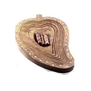 Sheesham wood Mango Shaped Handcrafted Fruit basket by Antikcart side