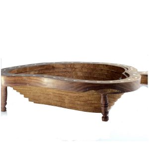 Sheesham wood Mango Shaped Handcrafted Fruit basket by Antikcart side