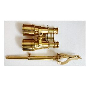 Antikcart Vintage Brass Binoculars with Supporting Stand by Antikcart