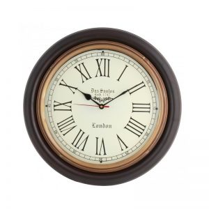 Walnut Wood Colour 6 inch Classic Vintage Wall Clock Wall Decor by Antikcart