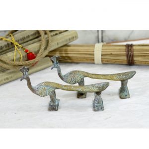 Antikcart Beautiful Antique Brass Peacock Door Handles