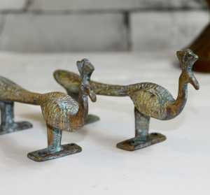 Antikcart Beautiful Antique Brass Peacock Door Handle