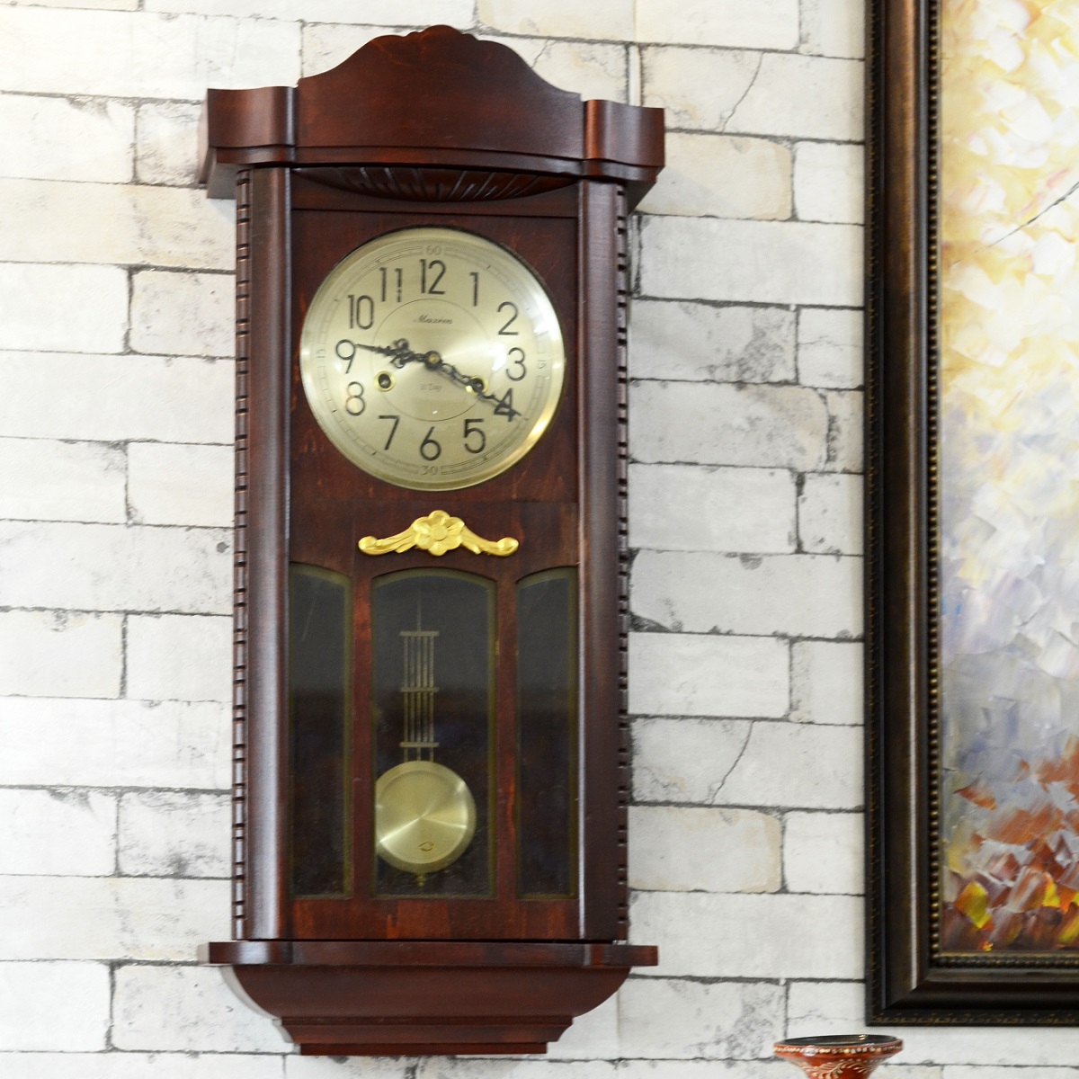 Antikcart Classic Vintage Style Maxim Pendulum Wall Clock