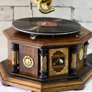 Antikcart Vintage Brass Inlay Gramophone base