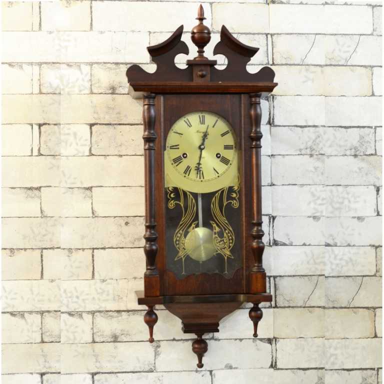 Seikosha Mini Tower 1940 Pendulum Wall Clock - Antikcart