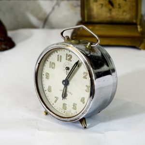 Antikcart Antique Favre Leuba White Dial Time Piece Clock decor collectible side