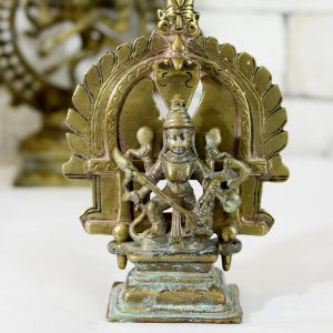 Antikcart Antique Finish Beautiful Matha Kali Brass Statue Decor Collectible front view