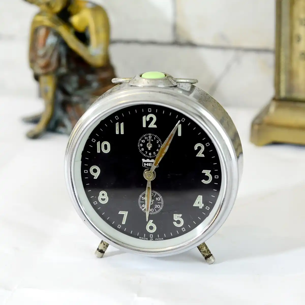 Antikcart Antique Hes Table Time Piece Clock Decor Collectible