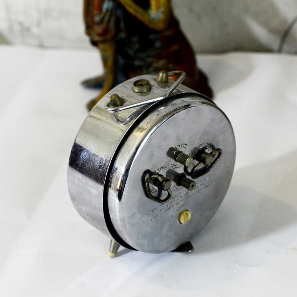 Antikcart Antique Working Favre Leuba Time Piece Table Clock Decor Collectible back Antikcart