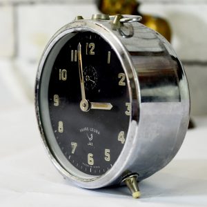 Antikcart Antique Working Favre Leuba Time Piece Table Clock Decor Collectible