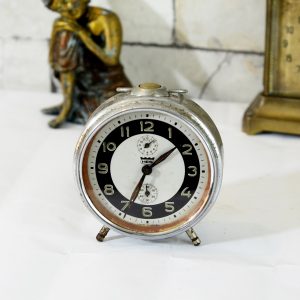 Antikcart Beautiful Dial Antique Hes Time Piece Table Clock Decor Collectible