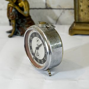 Antikcart Beautiful Dial Antique Hess Time Piece Table Clock Decor Collectible