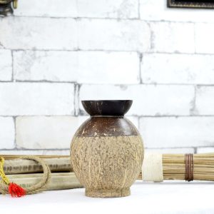 Handicraft Coconut Shell Dry Fruits Container Antikcart Handicraft Coconut Shell Dry Fruits Contaoiner Decor Curio