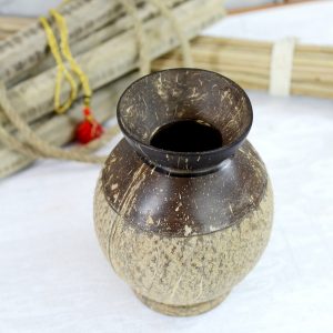 Antikcart Handicraft Coconut Shell Dry Fruits Contaoiner Decor Curio