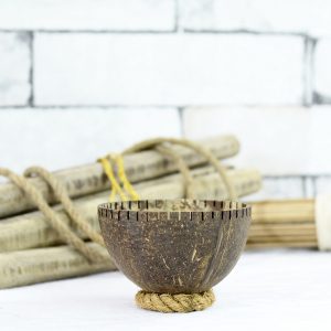 Antikcart Round Coconut Shell Handcrafted Salads Bowl - Handicraft Round Coconut Shell Salads Bowl