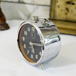 Antikcart Real and Antique Favre Leuba Black Dial Time Piece Clock decor collectible