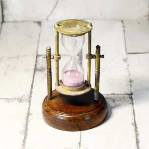 Antikcart 1 Minute Timer Brass Sand Hour Glass Collectible Decor Sand Timer