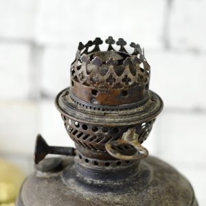 Antikcart Antique 1 foot Metal Kerosene Lamp DECOR COLLECTIBLE top view