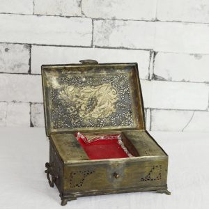 Antikcart Antique Brass Ethnic Pan Box open