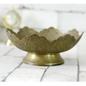 Antikcart Antique Floral Design Lotus Fruit Bowl VIEW