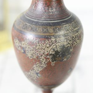 Antikcart Antique Nakashi Brass Flower Vase close view