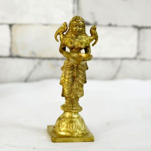 Antikcart Beautiful Brass Lady Figurine Ol Lamp - Ethnic Diya
