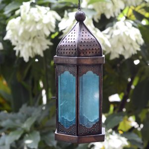 Antikcart Blue Elegant Moroccan Hanging Lantern