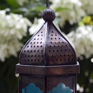 Antikcart Blue Elegant Moroccan Hanging Lantern
