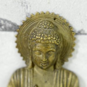 Antikcart Brass Budha Wall Hanging Decor close viewAntikcart Brass Budha Wall Hanging Decor close view