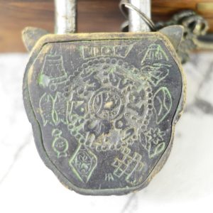 Antikcart Brass Lion Face Lock with Keys