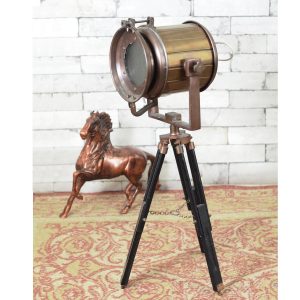 Antikcart Copper Finish Table Tripod Lamp Decor