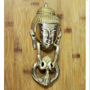 Antikcart Metal Brass Budha Face Door Knock Decor
