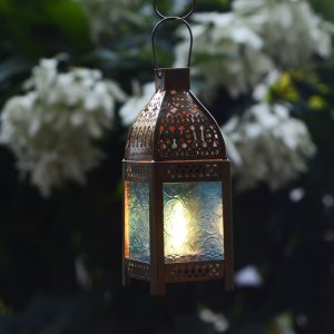 Antikcart Moroccan Style Beautiful Glass Artwork Small Hanging Lantern