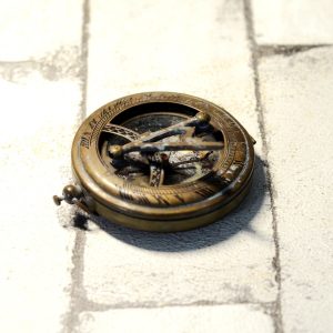 Antikcart Pocket Sun Clock with Push Button Compass