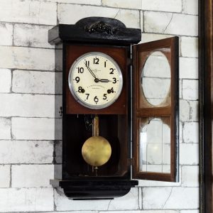 Antikcart Seikosha Mini Tower 1940 Pendulum Wall Clock
