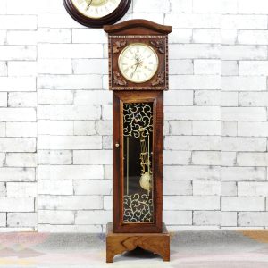 Antikcart Tall Wooden Victorian Tower Pendulum Clock