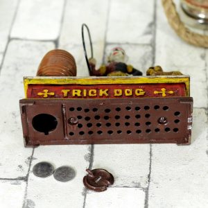 Antikcart Trick Dog Mechanical Antique Money Bank Antique Coin Money Banks BOTTOM VIEW